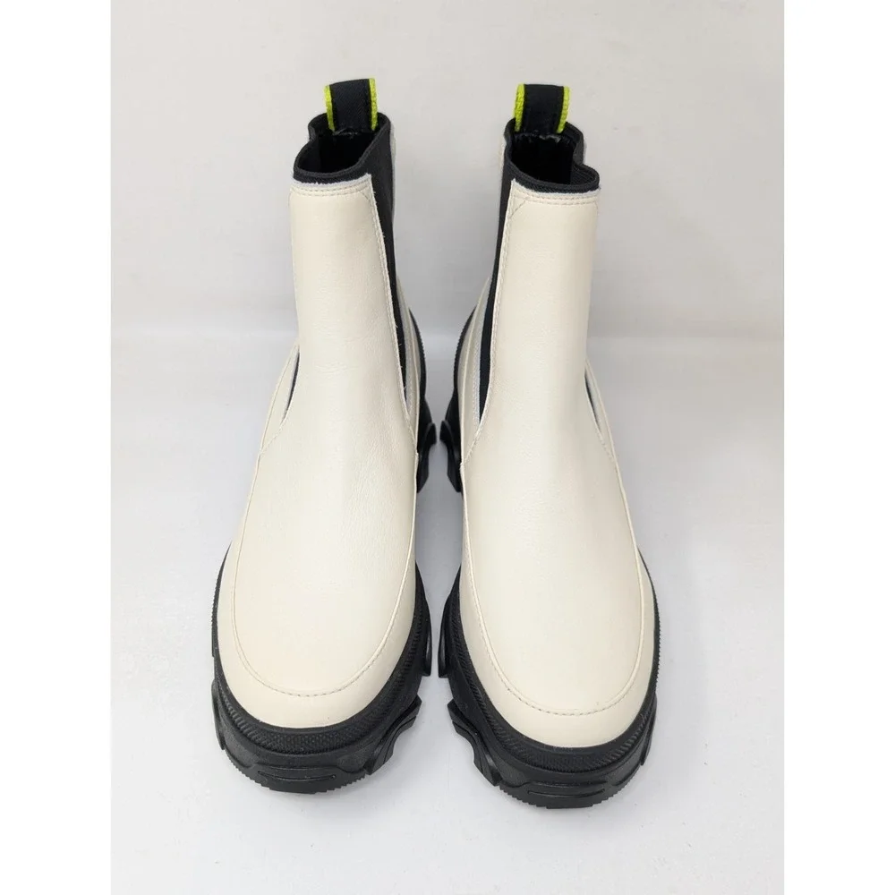 Sorel Brex Chelsea Waterproof Boots Women's Size 8.5 White Chunky NL4306-191 VTG